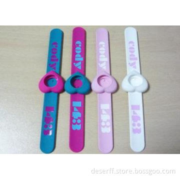 Heart shape silicone sport watch on slap silicone watch str